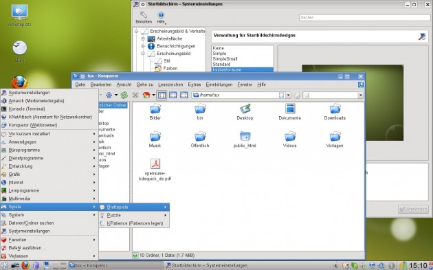 KDE 4.3 unter openSUSE 11.2 im Stil von KDE 3.5