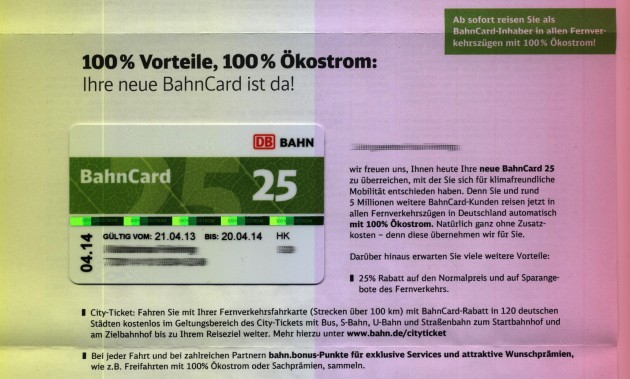 Grüne Bahn-Card