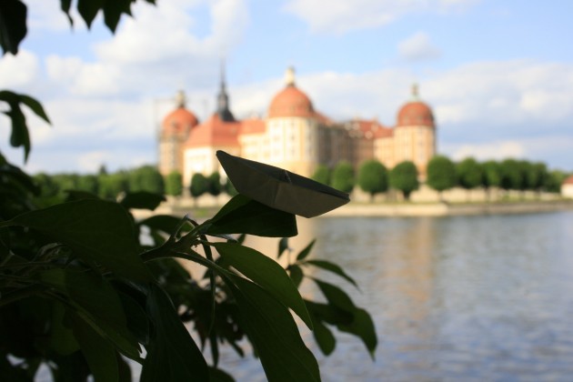 Das Schiffchen vor der Moritzburg.