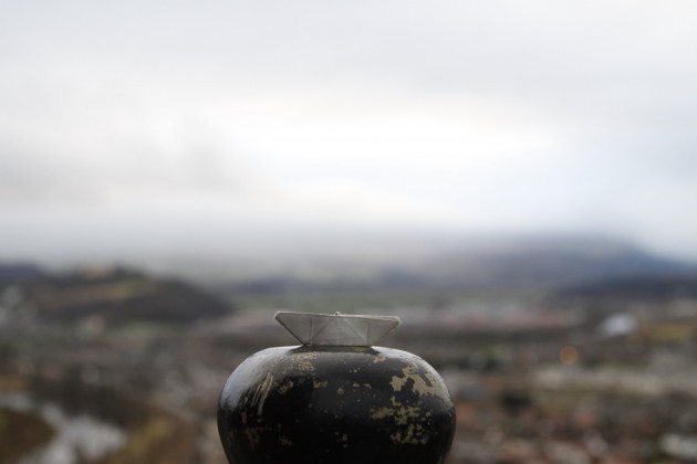 Das Schiffchen über den Schlachtfeldern von Stirling.