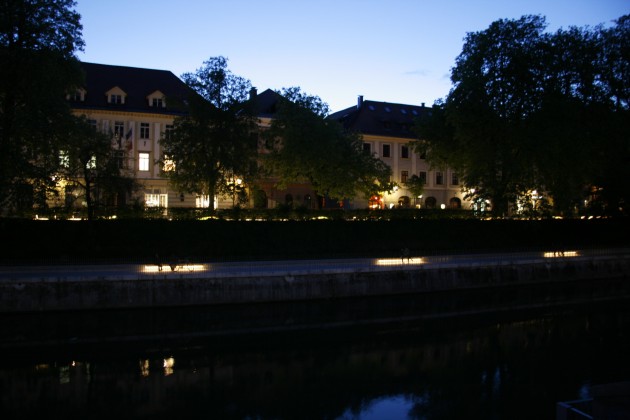 An der Ljubljanica Promenade in Laibach