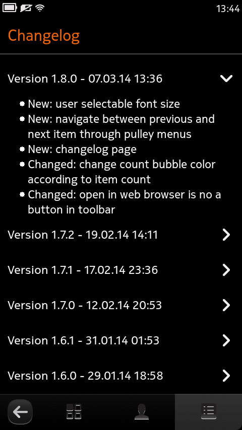 ocNews MeeGo 1.8.0 Changelog