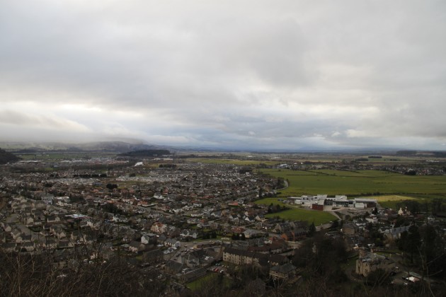 Blick vom Wallace Monument auf Stirling