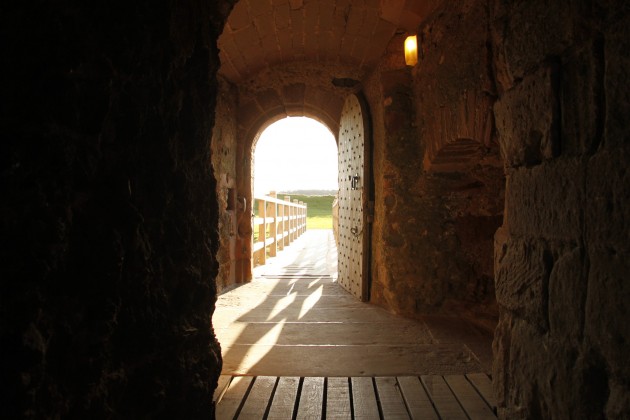 Im Torhaus von Tantallon Castle