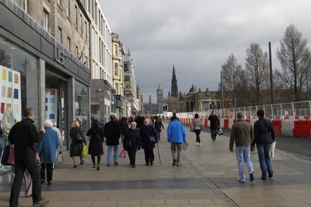 Princes Street in Edinburgh