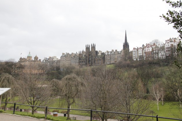 Princes Street Gardens, Blick zur Altstadt