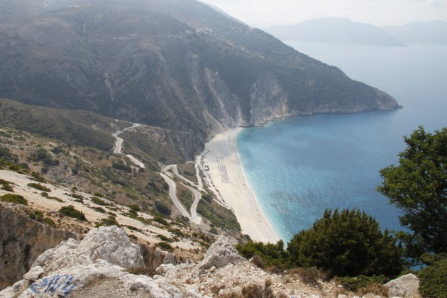 Blick auf den Strand von Myrtos