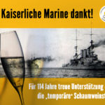 Schaumweinsteuer für die Kaiserliche Marin